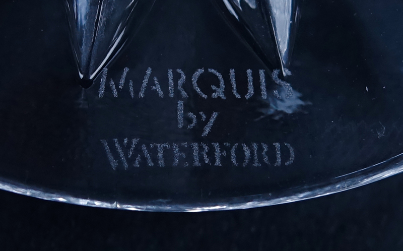 Four (4) Waterford for Marquis Crystal Goblets. Signed.