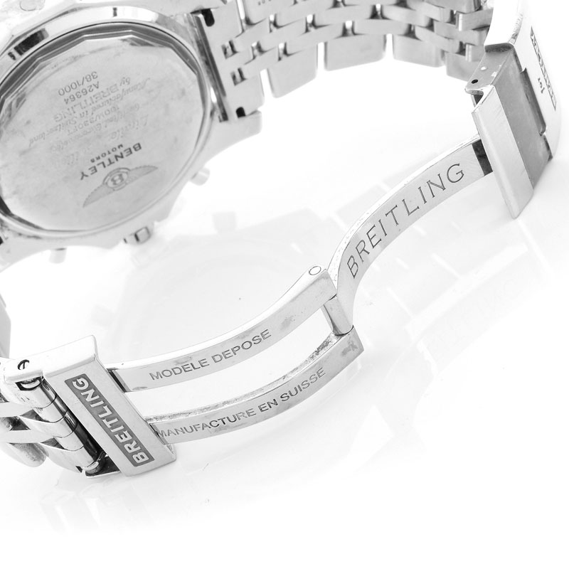 Men's Breitling for Bentley Limited Edition Stainless Steel Supersports Chronograph Bracelet Watch with Automatic Movement, Black Dial.