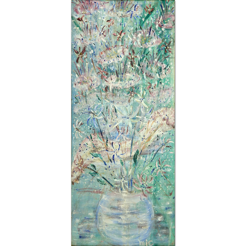 Mickey Falkenburg Wagstaff (20th Century) Oil on Board, Still Life Flowers", Signed Lower Right.