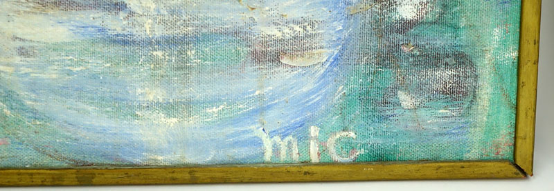 Mickey Falkenburg Wagstaff (20th Century) Oil on Board, Still Life Flowers", Signed Lower Right.