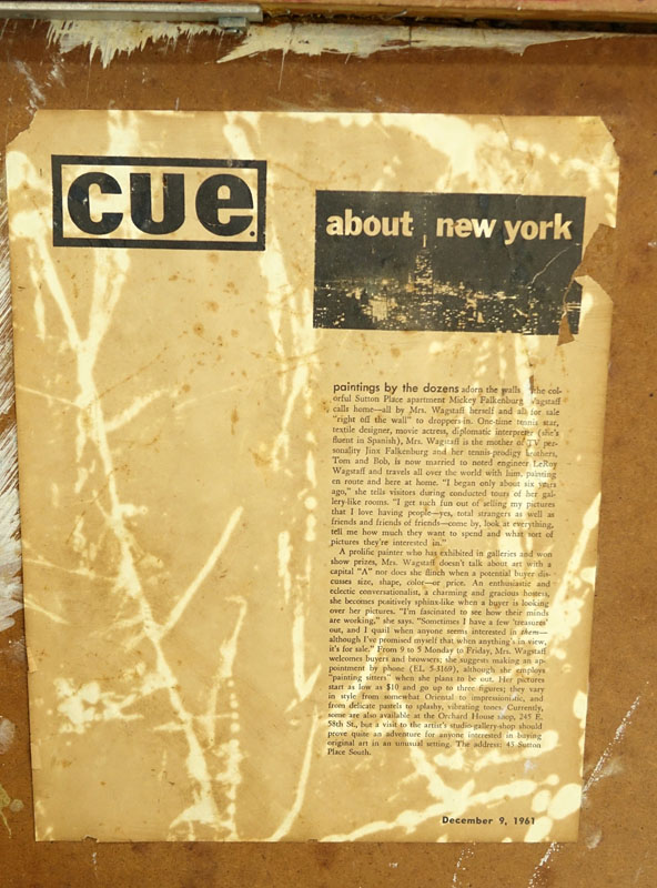 Mickey Falkenburg Wagstaff (20th Century) Oil on Board, Still Life Flowers", Signed Lower Right.