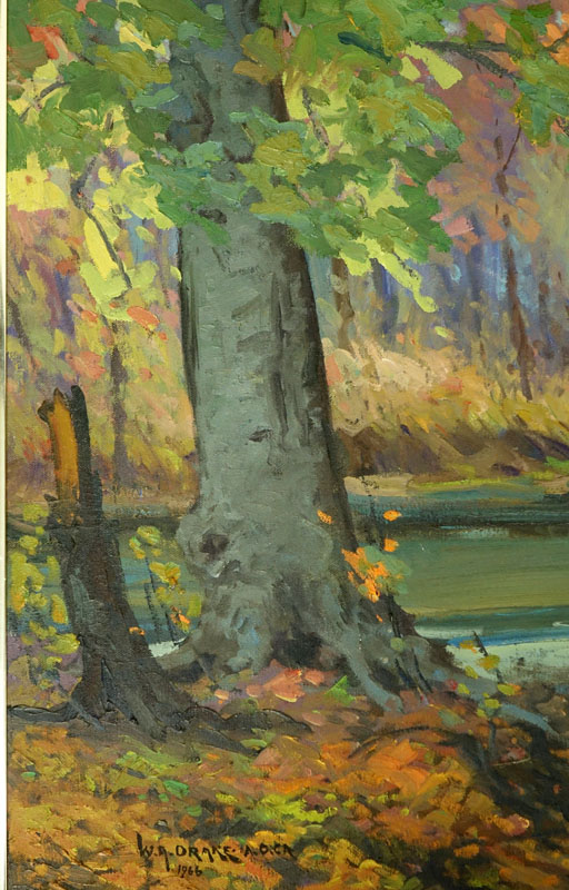 William A. Drake, Canadian  (1891 - 1964) Oil on Masonite, Landscape Scene, Signed W.A. Drake.