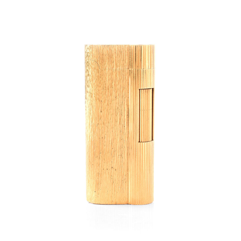 Vintage Dunhill Gold Plated Butane Lighter. Signed. Normal surface wear. Measures 2-9/16" H, 1-1/8" W.