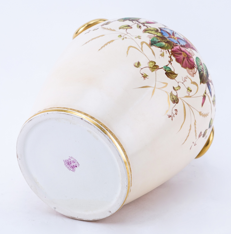 Cauldon Ware Flower and Gilt Porcelain Jardinière.