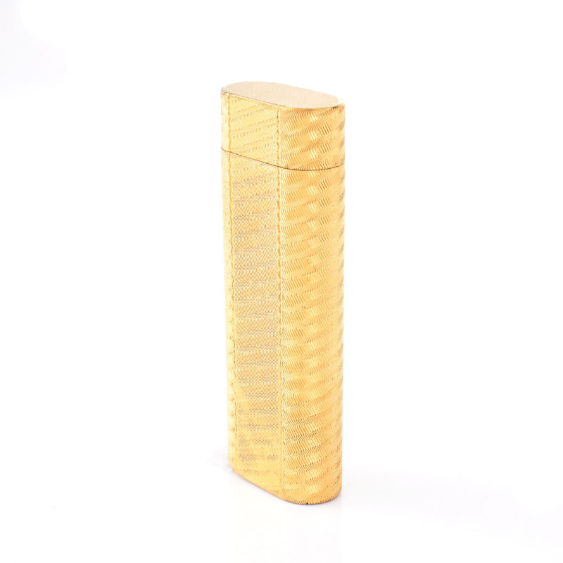 Vintage Cartier Gold Plated Butane Lighter. Signed. Normal surface wear.