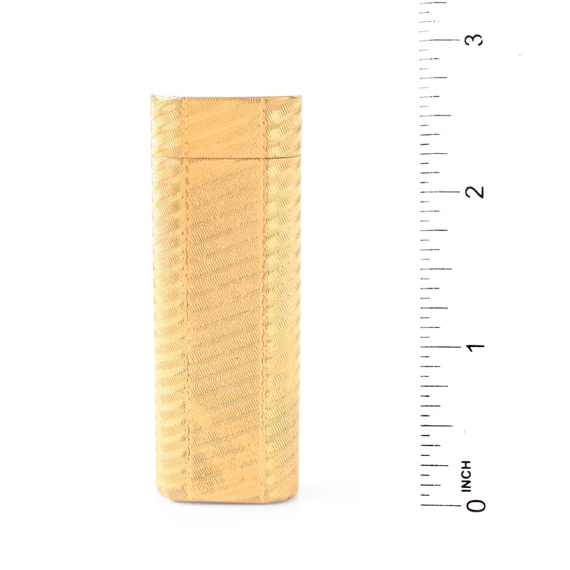 Vintage Cartier Gold Plated Butane Lighter. Signed. Normal surface wear.