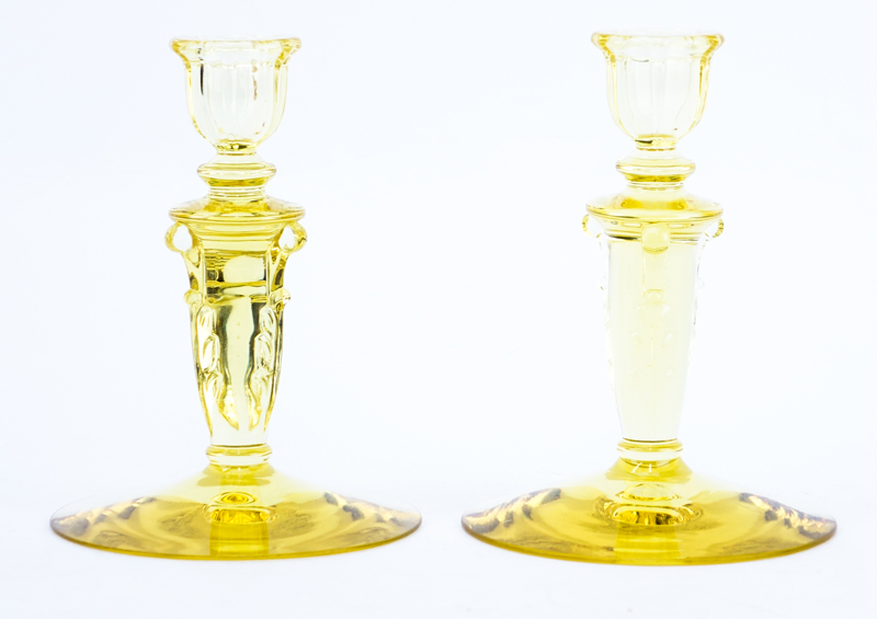 Grouping of Seven (7) Vintage Glass Tableware.