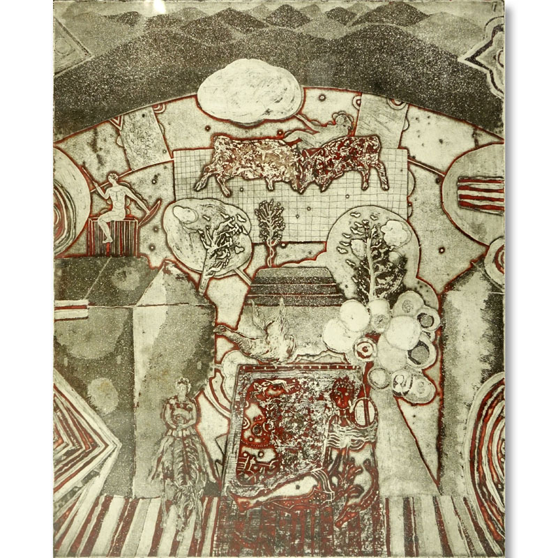 Set of Four (4) Modern Lithographs, Artist Signed and Titled in Pencil. 