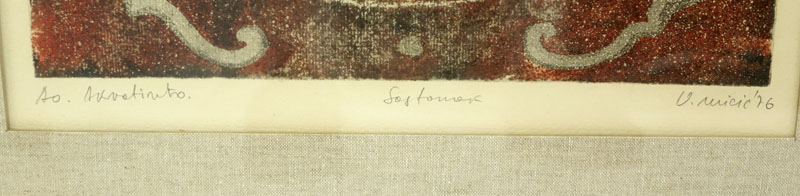 Set of Four (4) Modern Lithographs, Artist Signed and Titled in Pencil. 