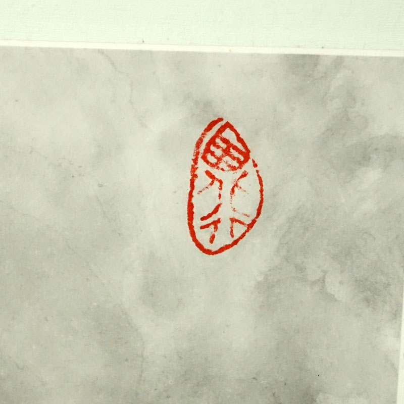 20th Century Chinese Watercolor Scroll Painting, Silk Road China.