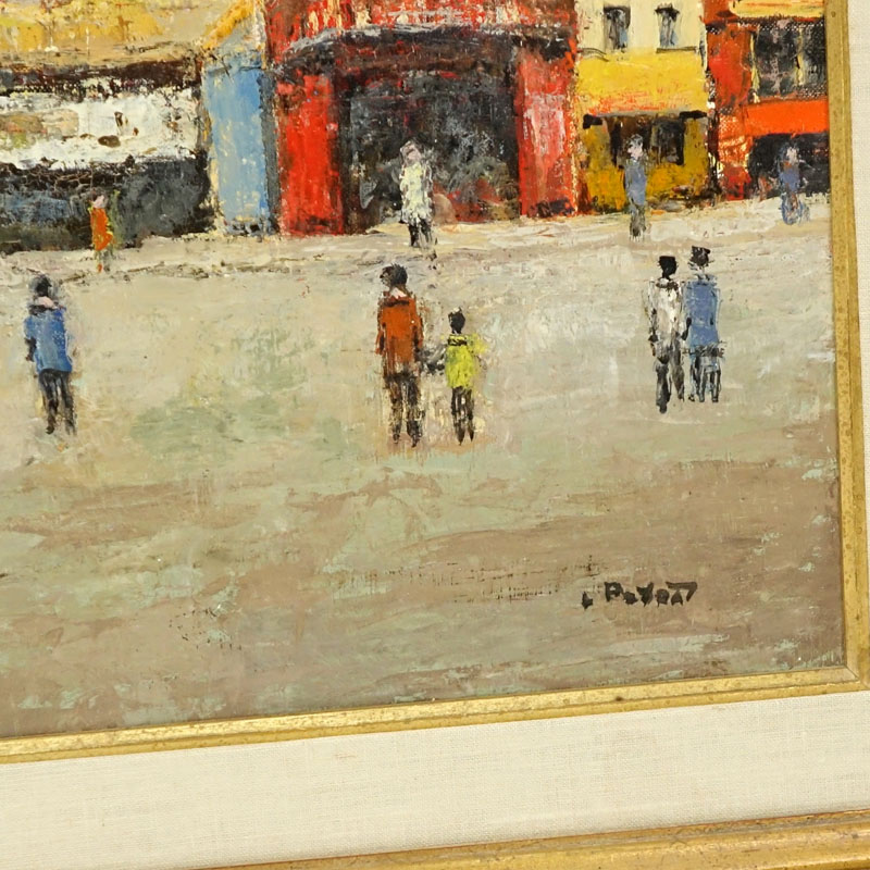 Louis Peyrat, French  (1911 - 2001) Oil on Canvas "Paris Montmartre" Signed Lower Right.