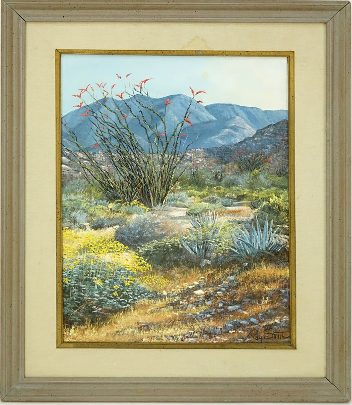 Ray Smith (20th Century) Oil on Canvas, "Spring Desert", Signed Lower Right. 