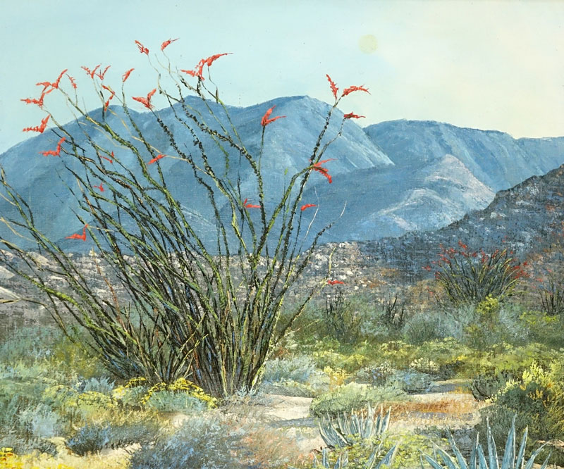 Ray Smith (20th Century) Oil on Canvas, "Spring Desert", Signed Lower Right. 