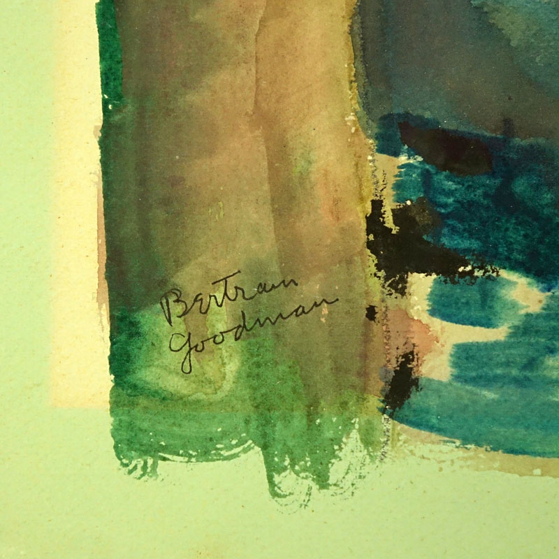 Bertram A Goodman, American (1904 - 1988) Watercolor on Paper "Roof Tops" Signed Lower Left. 