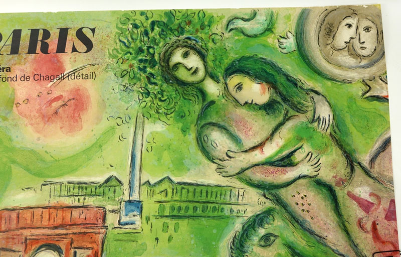 After: Marc Chagall, French/Russian (1887 - 1985) "Paris, L'Opera-Romeo et Juliette" Poster. CH. Sorlier Grav. 