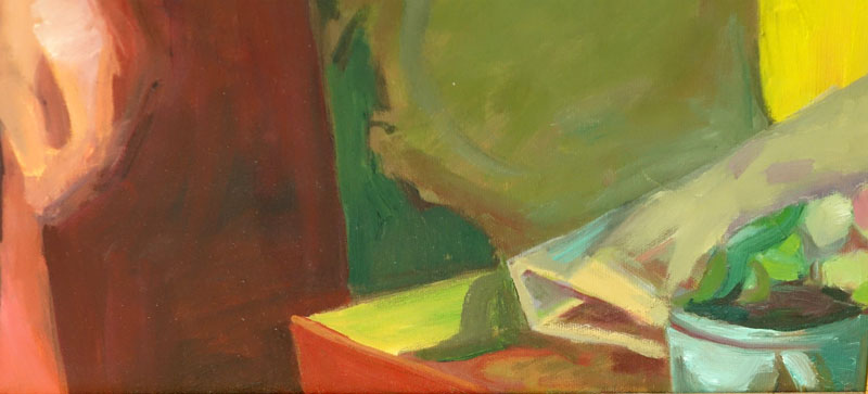 Roxene Sloate (20th Century) Oil on Canvas "Reflections II", Unsigned. 