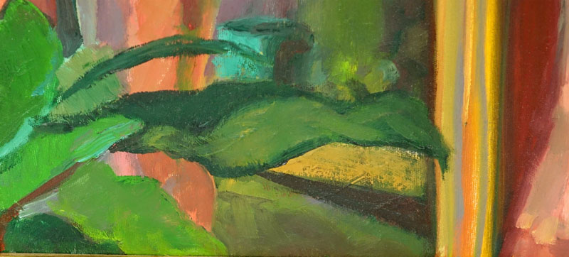 Roxene Sloate (20th Century) Oil on Canvas "Reflections II", Unsigned. 