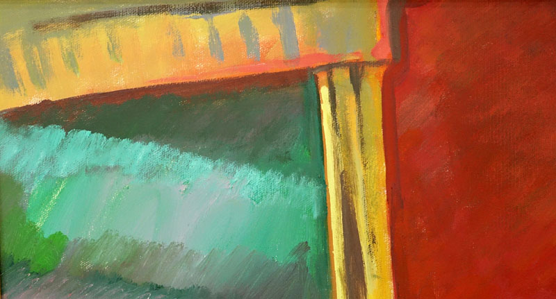 Roxene Sloate (20th Century) Oil on Canvas "Reflections II", Unsigned. 