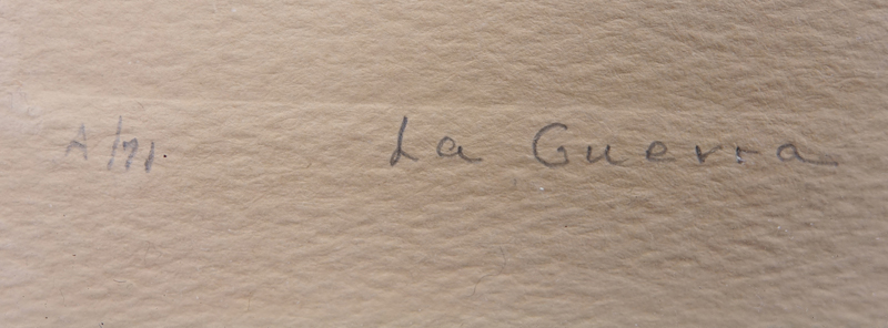 Guillermo Silva Santamaria, Columbian (1921 - 2007) Color Etching, "La Guerra" Pencil Signed and Dated 1964.