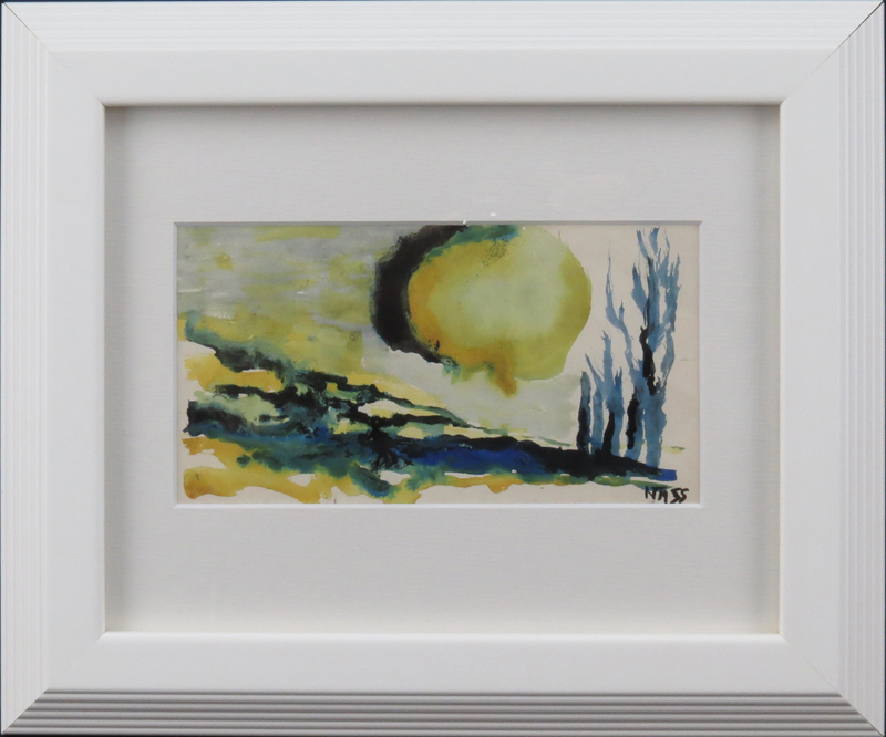 Miklós Németh, Hungarian  (1934-2012) Watercolor on Paper, Landscape.