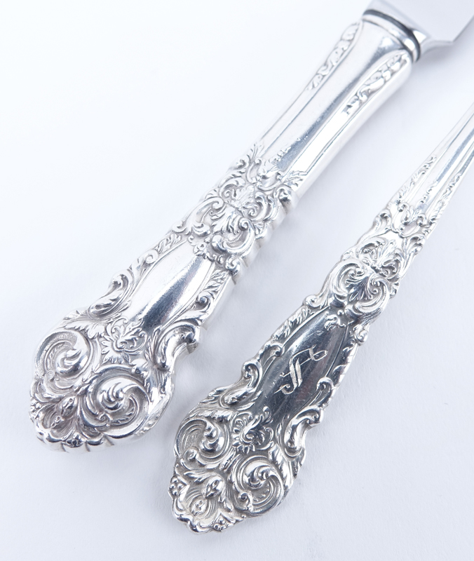 Ninety-Two (92) Piece Reed & Barton French Renaissance Sterling Silver Flatware Set.