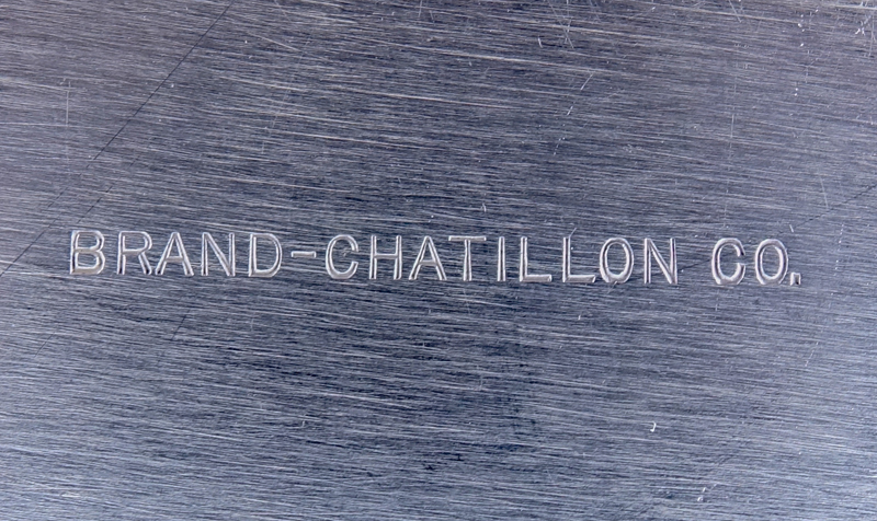 Brand-Chatillon Sterling Silver Oval Platter. Decorated with Vitruvian scroll rim, monogram in cartouche. 