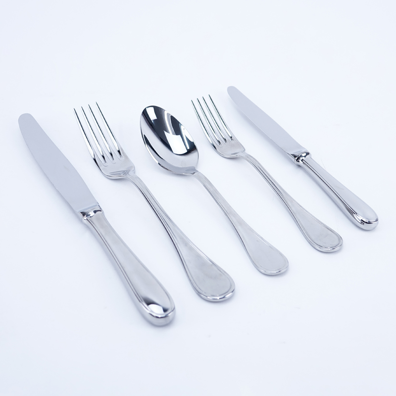 Sixty (60) Pieces Christofle Albi Acier Stainless Steel Flatware.