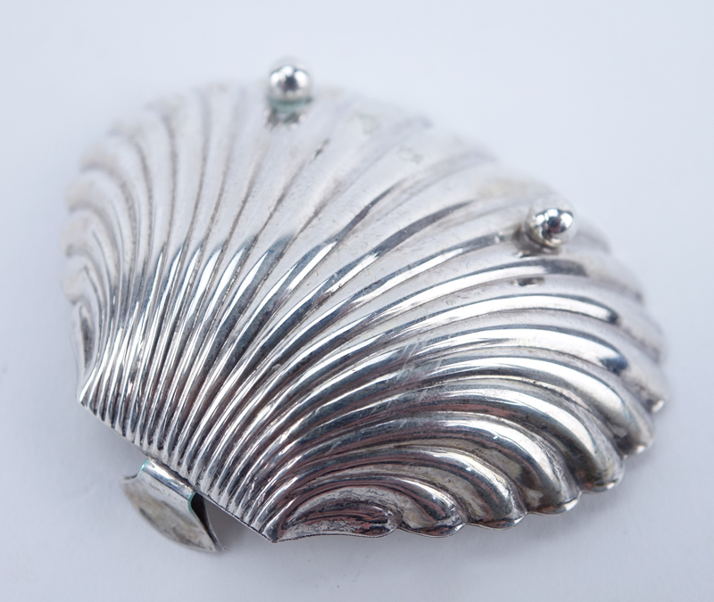 Twelve (12) Italian 800 Silver Place Card Holders.