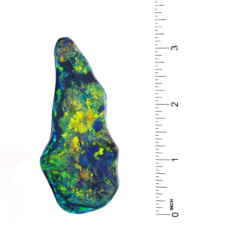 Important Opal Association Incorporated Certified 152.0 Carat "Black Knight" Black Opal. Mined in Lightning Ridge, Australia near Mulga Rush Opal Field. 