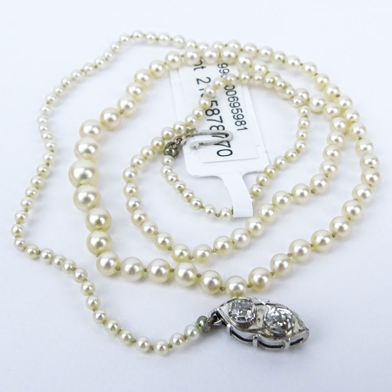 GIA Certified Antique One Hundred Forty Seven (147) Natural Pearl ...