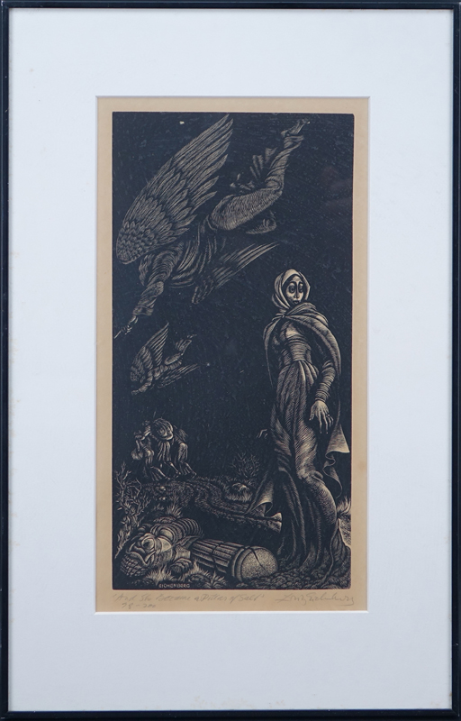 Fritz Eichenberg, German (1901-1990) Wood engraving "And She Became A Pillar Of Salt". Signed, titled and numbered 98/200.