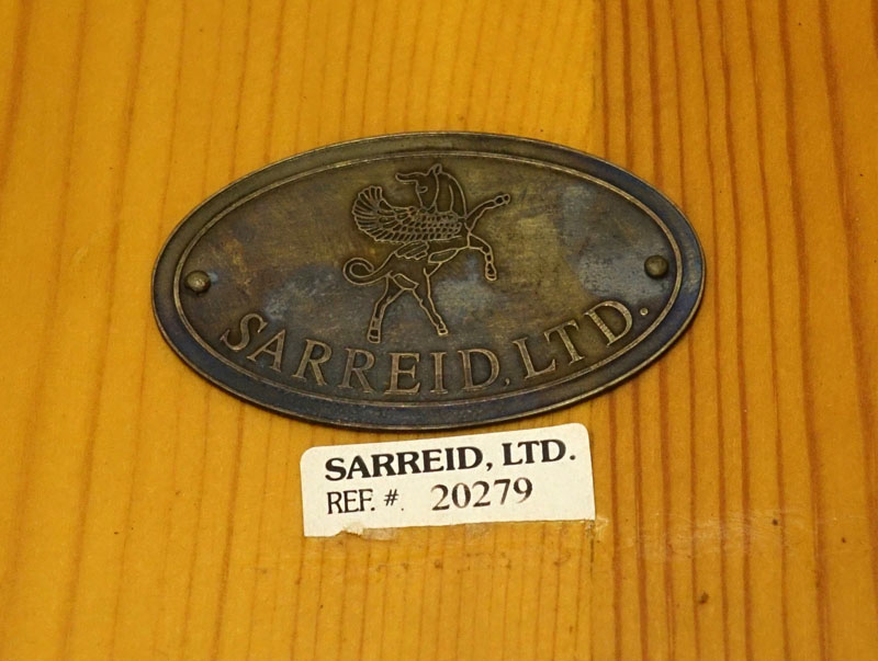 Vintage Sarreid LTD., Edwardian Style Pine Side Table. Sarreid LTD tag affixed on underside.