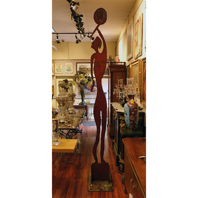 Colossal Size Contemporary Modern Abstract Iron Figural Sculpture.