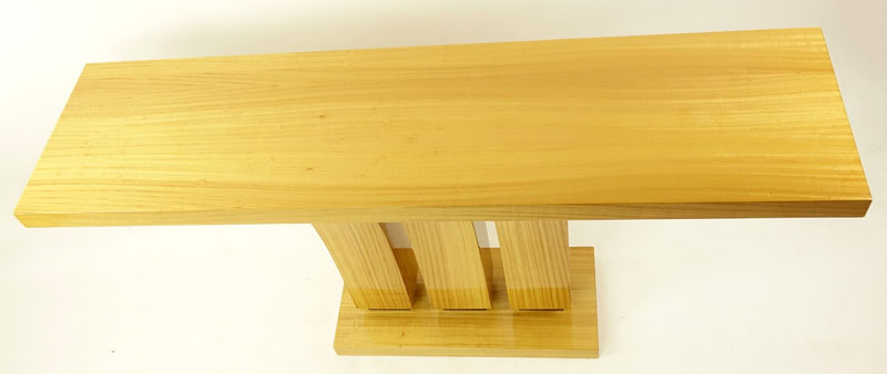 Modern Art Deco Style Satinwood Console Table.