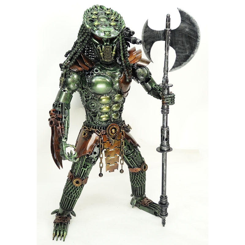 Contemporary Polychrome Metal Art Sculpture "Predator". 