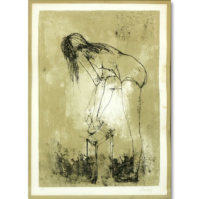 Jean Jansem, French  (1920 - 2013) Lithograph, Ballet Dancer, Signed and Inscribed "E.A." in Pencil on Lower Border.