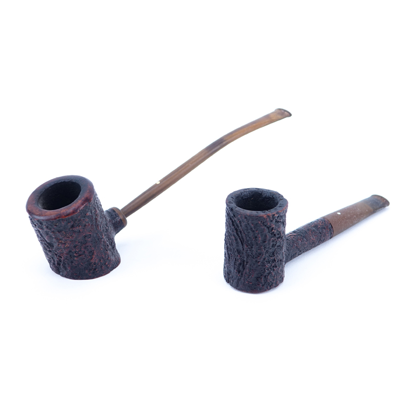 Grouping of Two (2) Dunhill Shell Briar Pipes. Each signed and numbered.