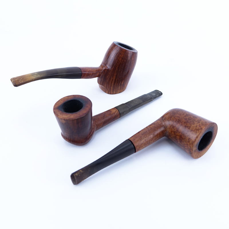 Grouping of Three (3) Charatan's Make High Quality Wood Smoking Pipes.