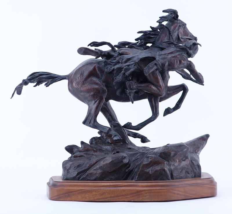 Ken Payne, American  (1938 - 2012) Bronze Sculpture "Victory Shield" Signed, Dated 1992, and Numbered 42/50. 