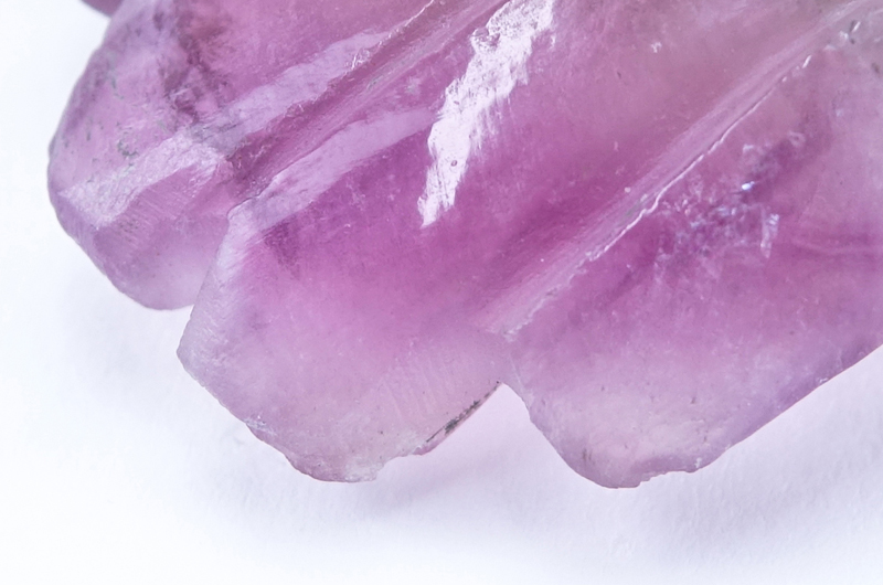 Amethyst Carved Sculpture of a Eagle Perched on Branch.