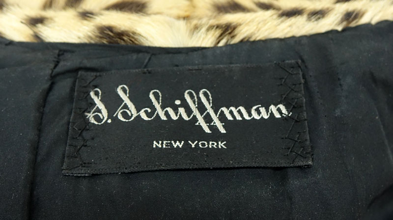 Vintage S. Schiffman Leopard Fur Coat. Fabric lining.