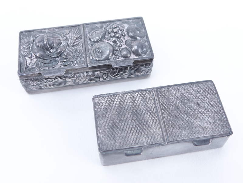 Collection of Six (6) Antique Silver Pill Boxes.