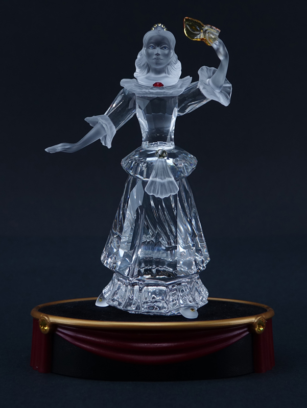 Three (3) Swarovski Crystal "Masquerade" Figurines. Includes 1999 Pierrot, 2000 Combine, 2001 Harlequin. 