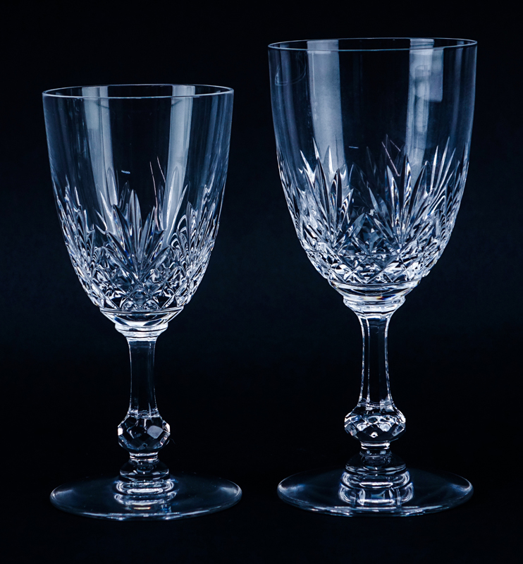 Seven (7) Saint Louis Cristal Massenet Goblets 6-7/8"  and 1 Continental Goblet 6-1/4". 