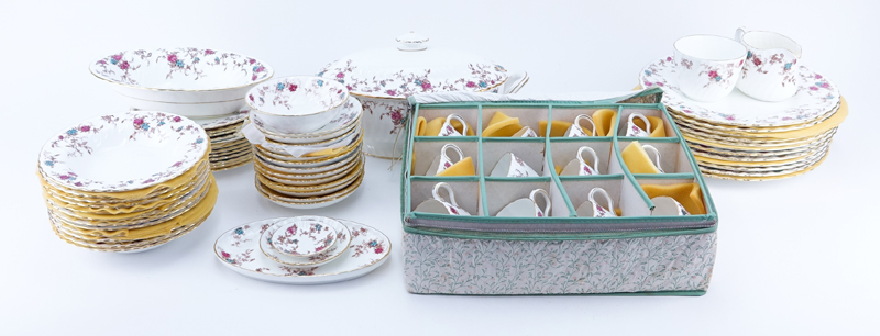 Sixty Nine (69) Piece Minton Ancestral Porcelain Service.