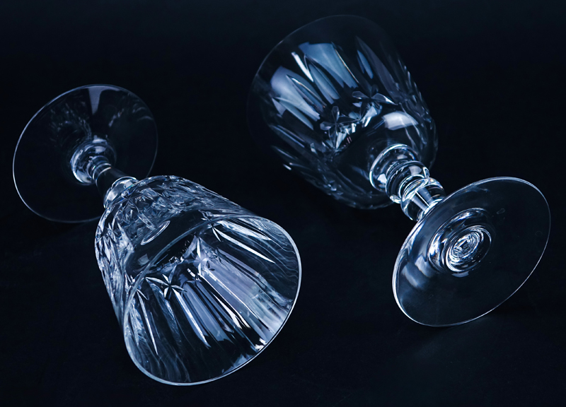 Set of Eleven (11) Baccarat  Crystal Stems. Includes: 6 water goblets and 5 claret wines.