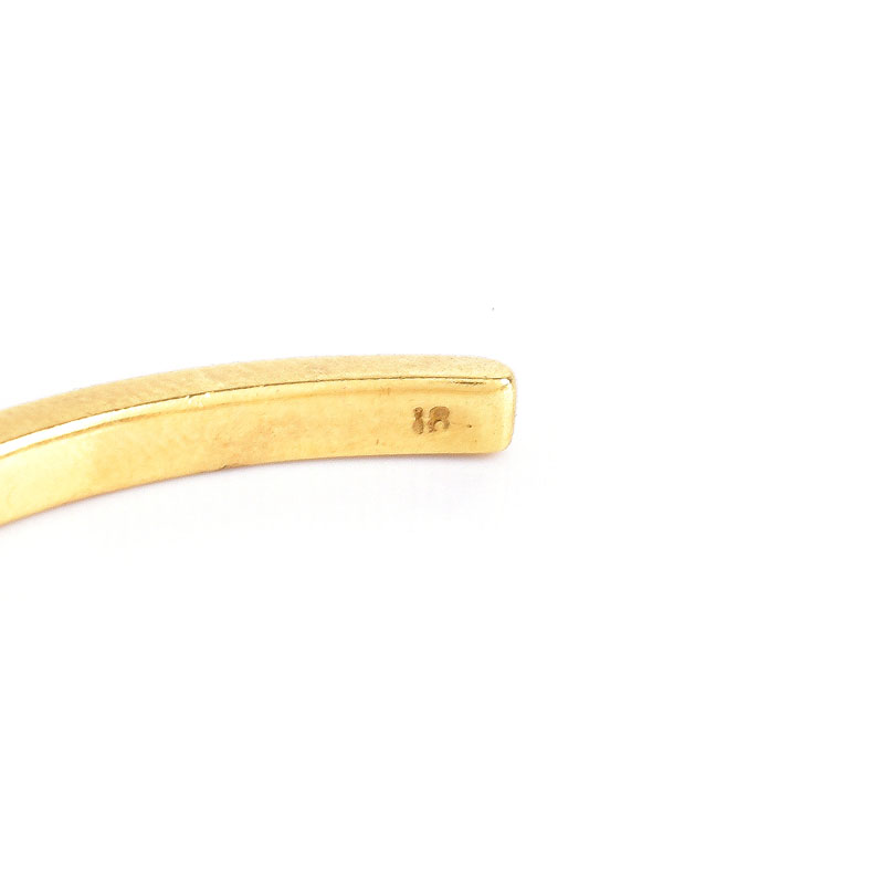 Vintage Doris Panos Approx. .84 Carat Diamond and 18 Karat Yellow Gold Cuff Bangle Bracelet.