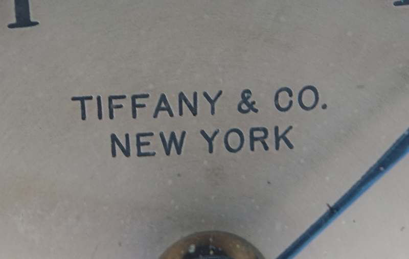 Tiffany & Co. New York,  Bronze Ship's Bell Style Desk Clock.