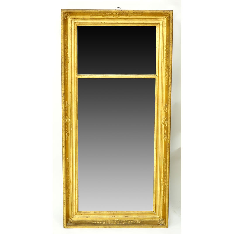 Antique American Federal Carved Giltwood Mirror.