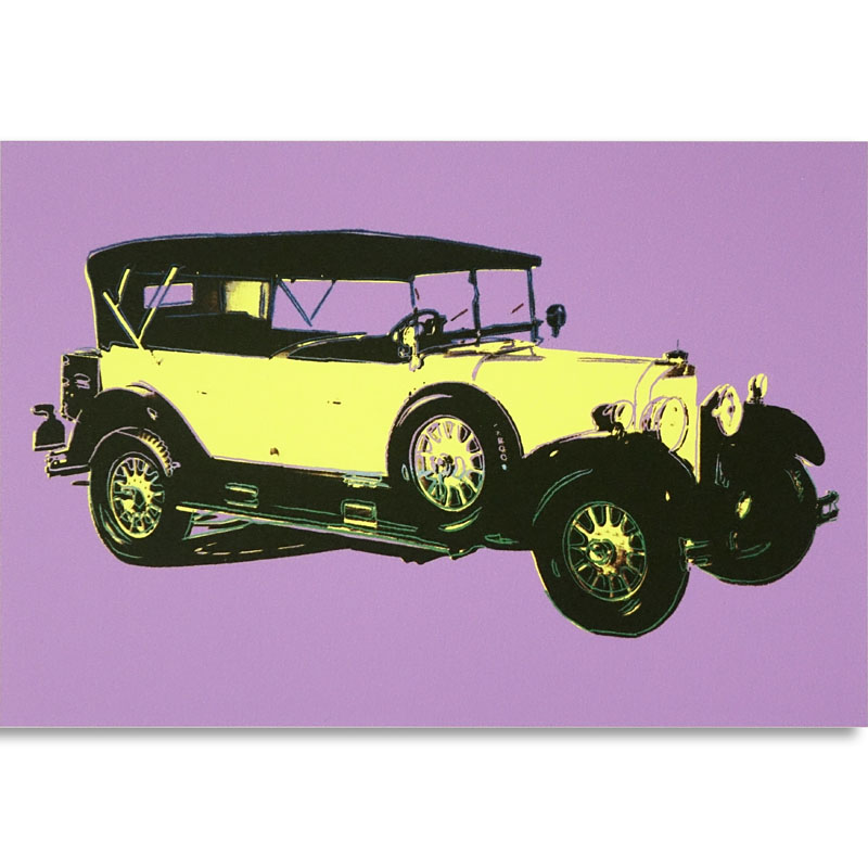 Andy Warhol, American (1928-1987) Color Lithograph "Mercedes 400" Hand numbered 909/1000 in pencil, Signed in plate, CMOA stamp verso. 